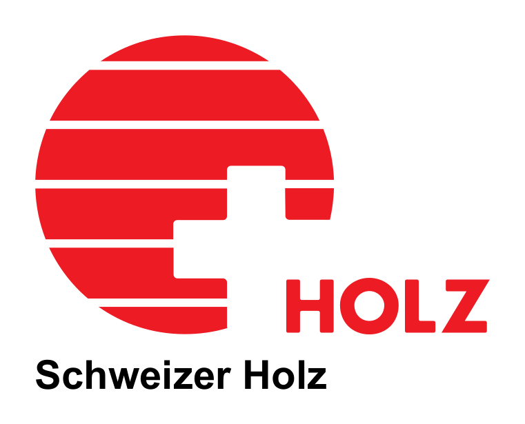 Ein rot-weisses Logo für Schweizer Holz