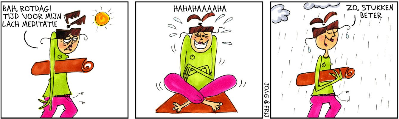 Bron: www.jongenfrij.nl Lachyoga Drenthe strip