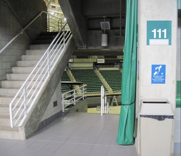 Hearing Loop Sign in Stadium