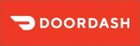 DoorDash logo: white wing symbol and text