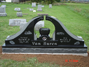 Monuments & Markers Dealers — Black Double Monument in Cheektowaga, NY