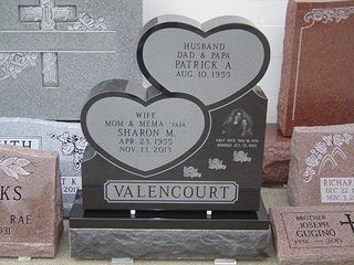 Flower Urns — Double Heart Shape Gravestone in Cheektowaga, NY