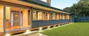 house with aluminium windows