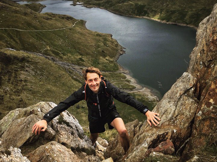 North Wales Skyrunning in exposed position