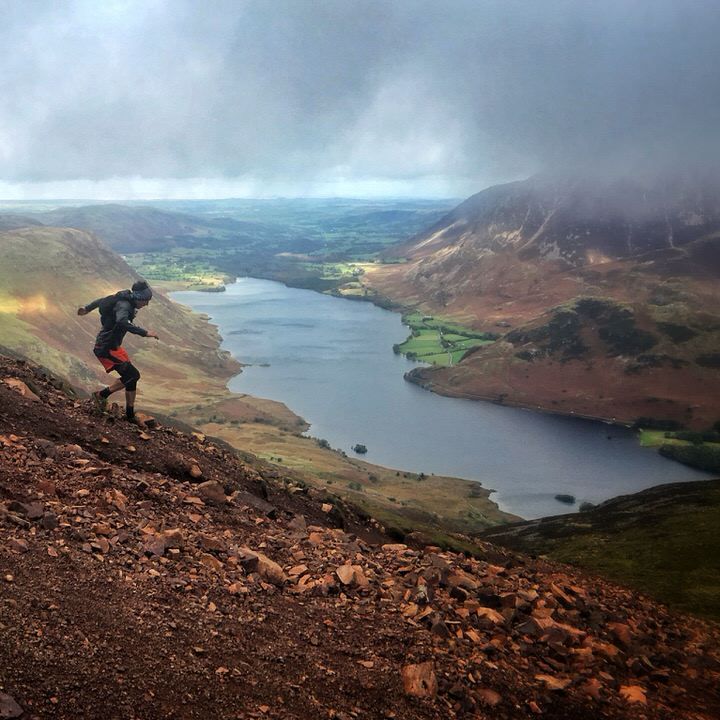 Skyrunning Scree Running Lake View Adventure Awaits