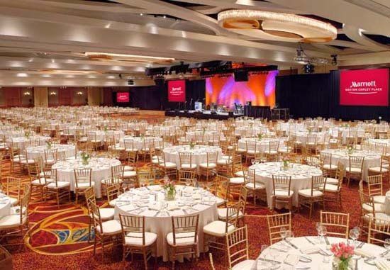white tables
