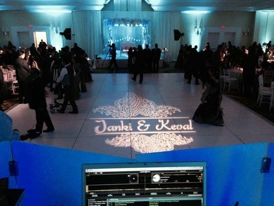 blue dance floor lighting