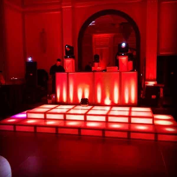 red dj booth