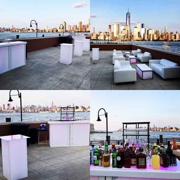 white furniture on roof