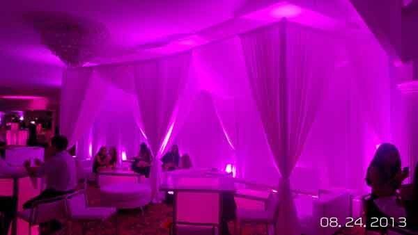 pink drapes