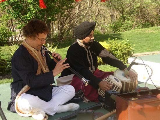 drum and flute player