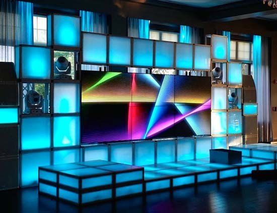 led screen display at party