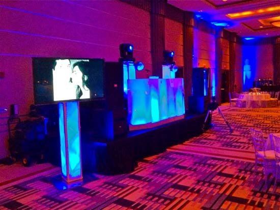 dj table at party