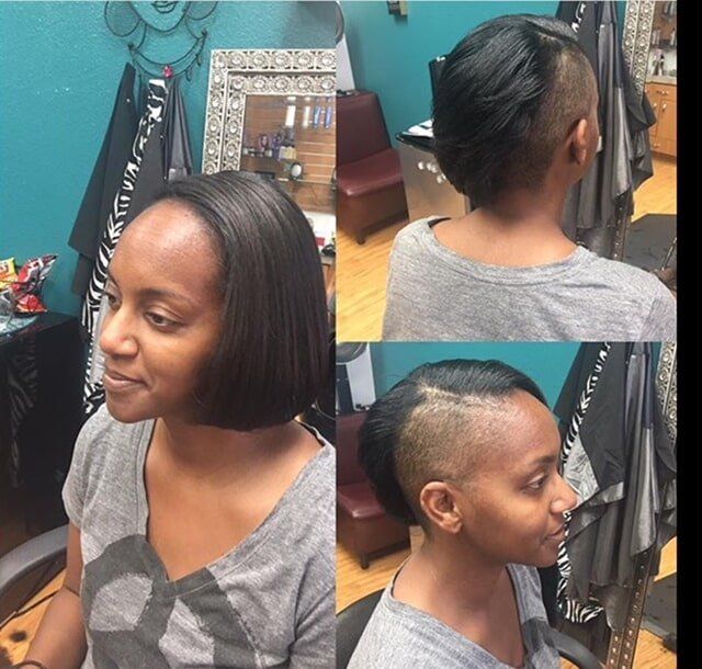 Image Of A Girl Before And After Of A Haircut — Curly Hair in San Diego, CA