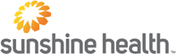 Sunshine Health logo with a sunburst design and text 