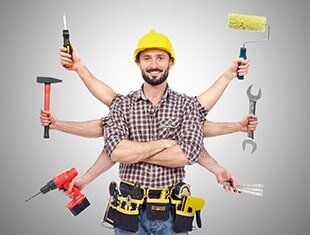 Handyman With Tools — Contractors Tools & Fasteners in Fresno, CA Handyman With Tools — Contractors Tools & Fasteners in Fresno, CA