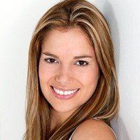 blonde woman smiling