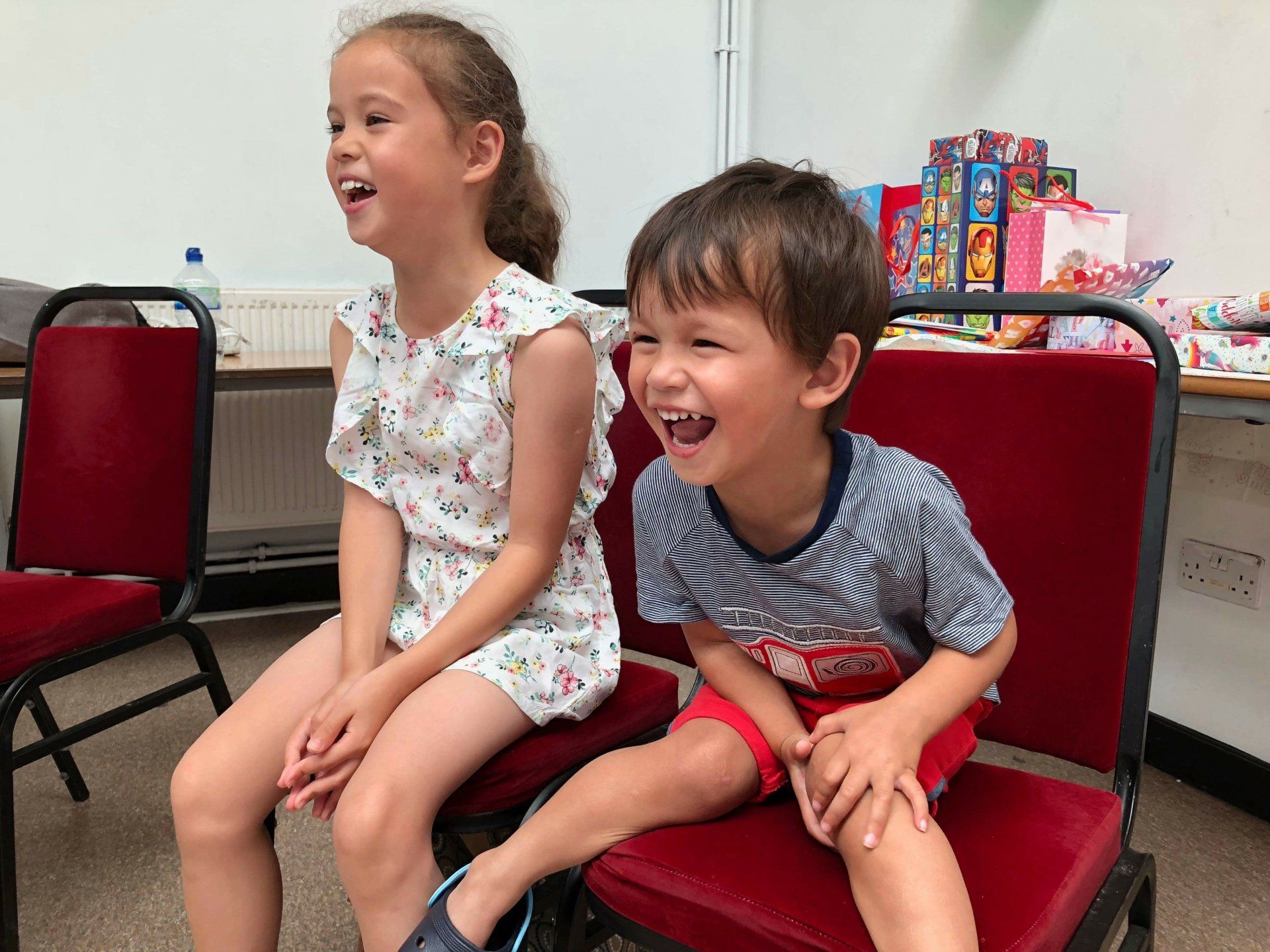 Children laughing