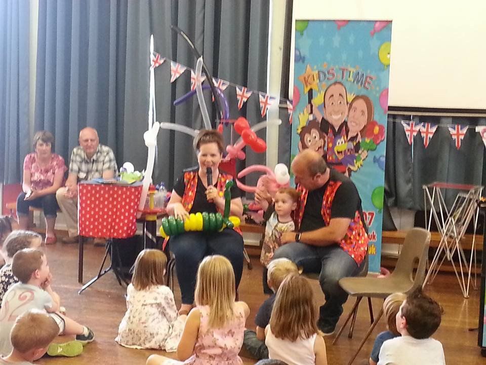 Derek and Suzanne presenting a show