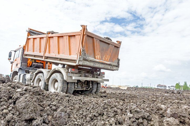 truck at construction site