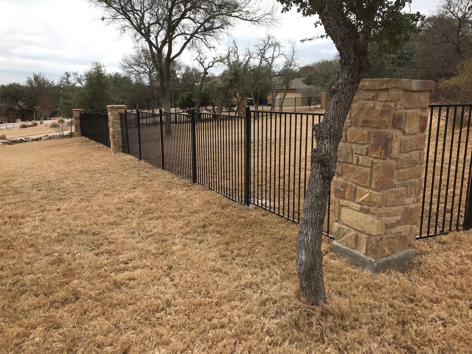 Wrought iron fencing