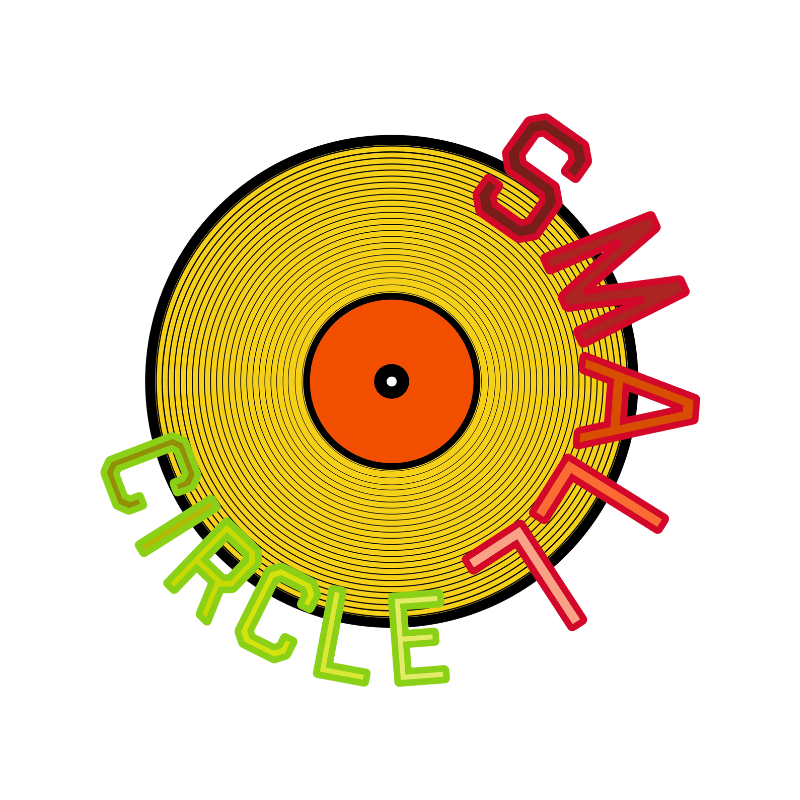 A yellow record with the words small circle around it