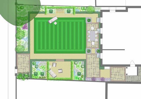 Garden Design in Worcester option 3