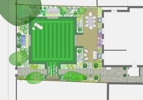 Garden Design in Worcester option 1
