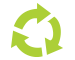 Symbole vert du recyclage : trois flèches formant un cercle.