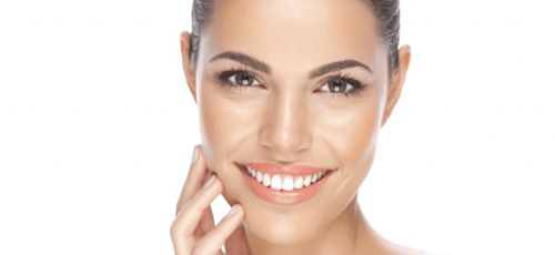Woman with pretty face after anti-aging treatment