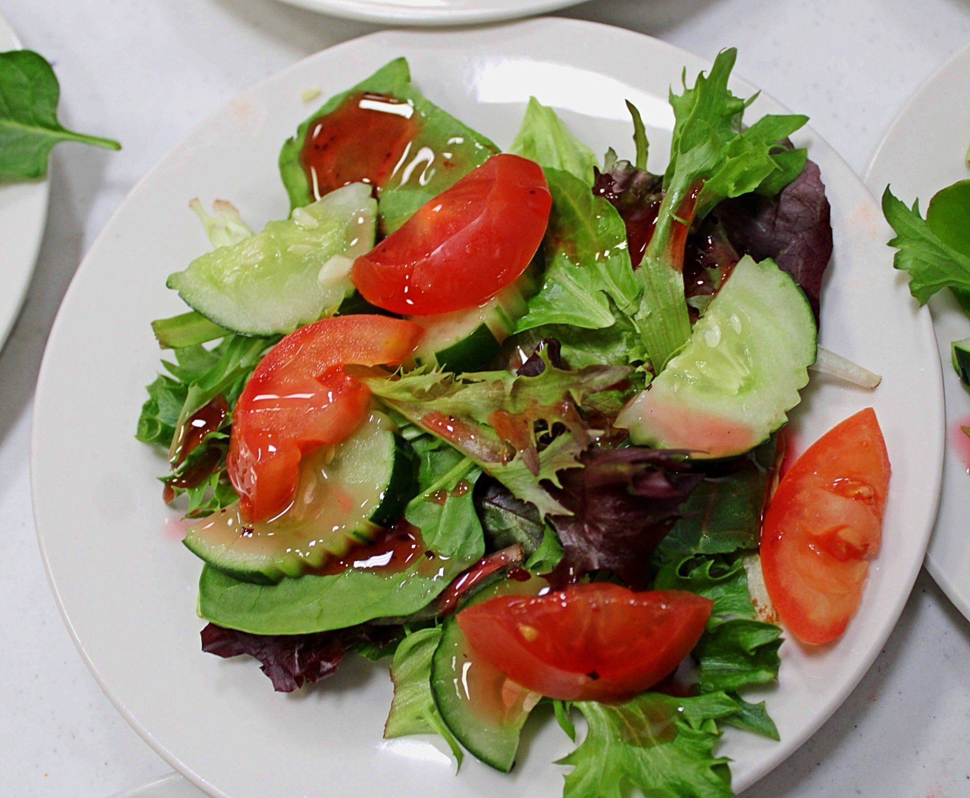 plated salad