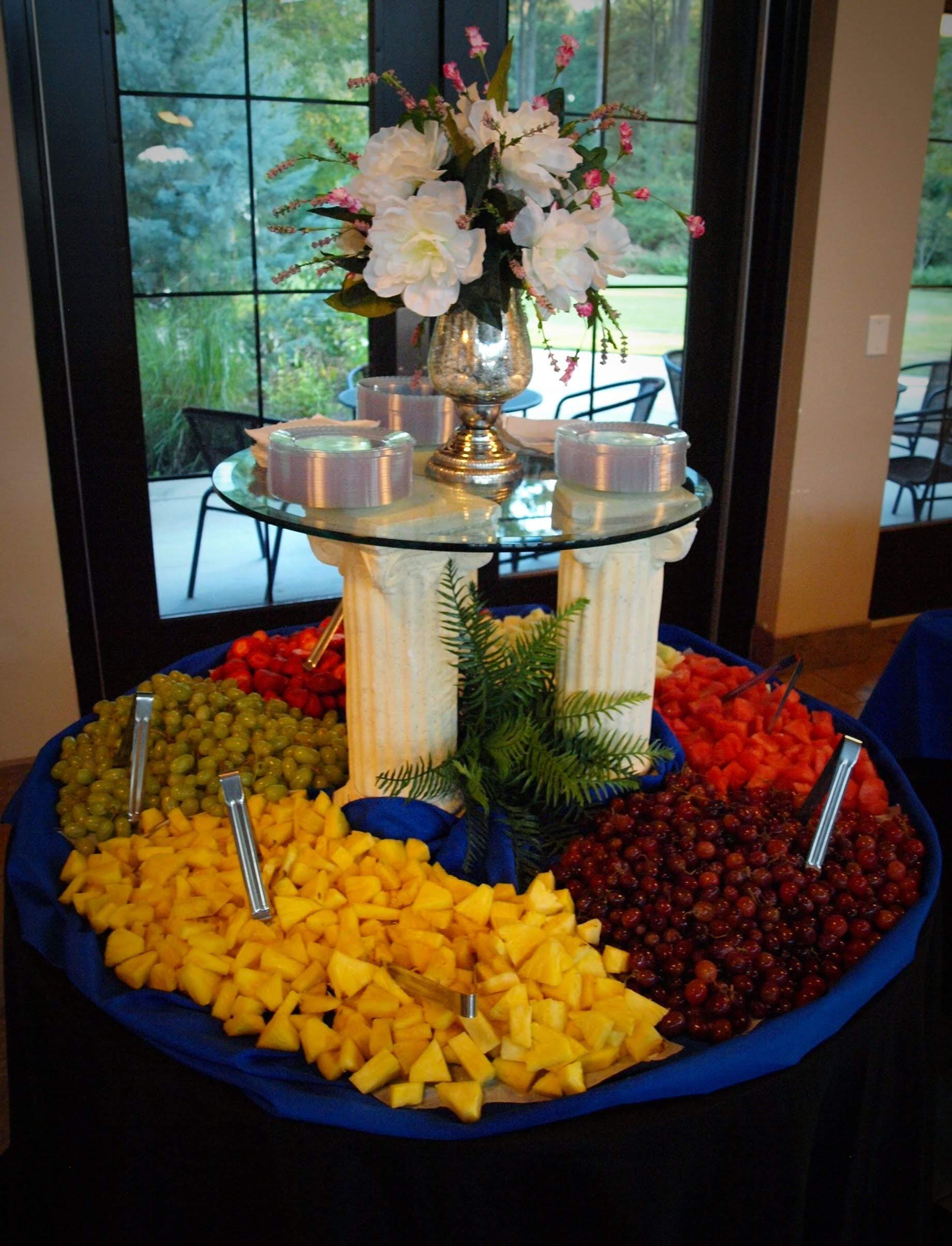 2 tiered fruit display centerpiece