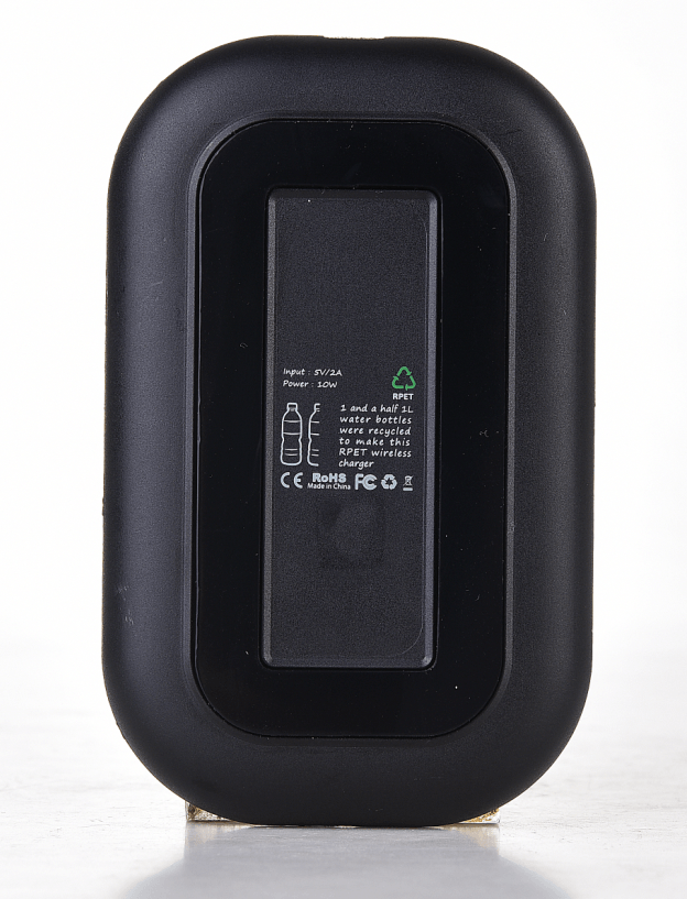 WIRELESS RPET CARICA BATTERIA 100% RECYCLED BOTTLE CHARGER