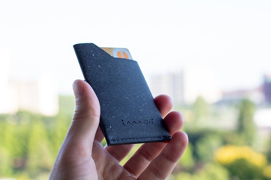 PORTA CARTE DI CREDITO IN PELLE RICICLATA RECYCLED LEATHER CARDS HOLDER