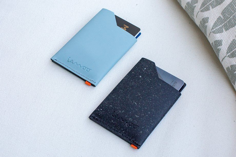 PORTA CARDS IN PELLE RICICLATA RECYCLED LEATHER BUSINESS CARDS HOLDER
