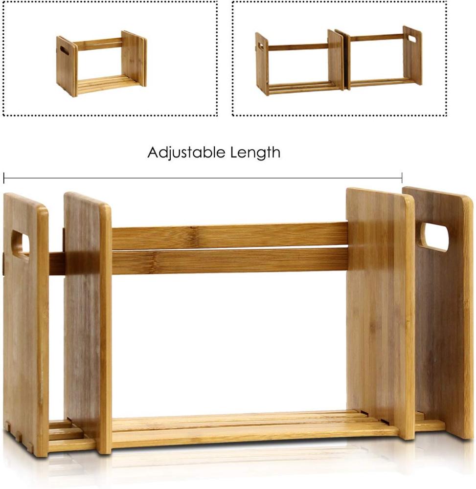 BAMBOO EXTANDABLE BOOK RACK LIBRERIA ALLUNGABILE