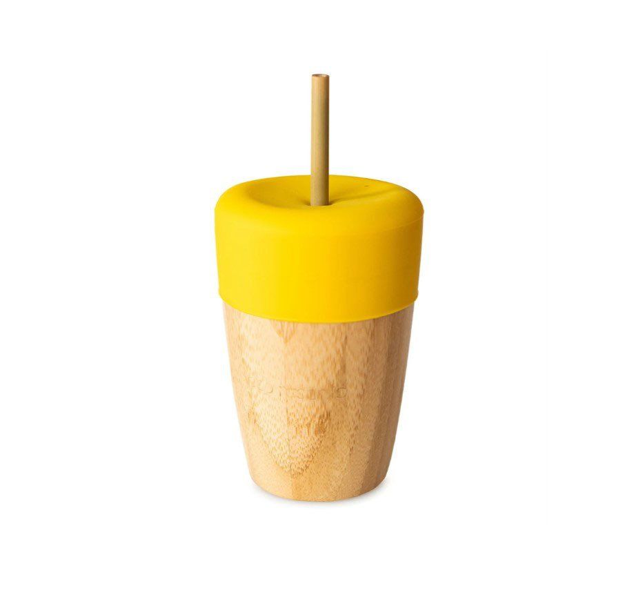 BAMBOO CUP WITH SILICONE LID TAZZA IN BAMBÚ CON COPERCHIO IN SILICONE