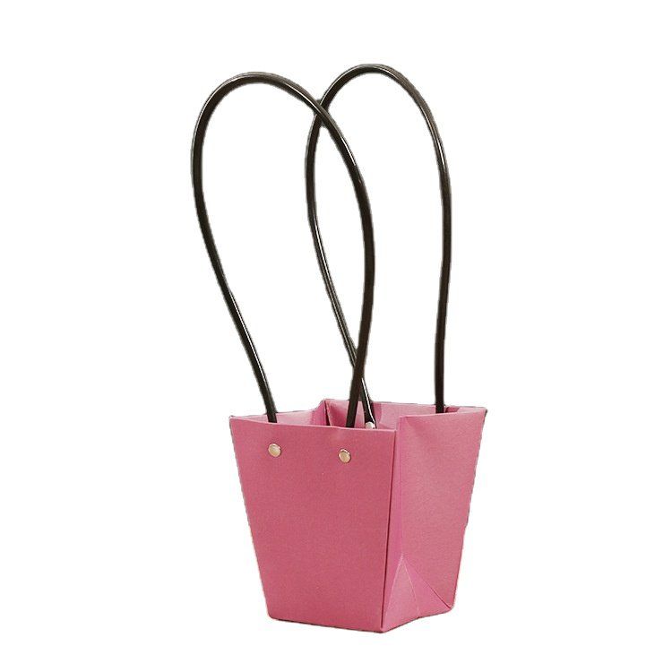 SHOPPER CON MANICI RIMOVIBILI PINK KRAFT PAPER REMOVABLE HANDLES