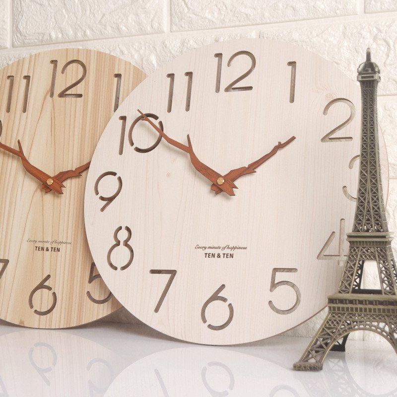 WOOD ECOLOGICAL WALL CLOCK