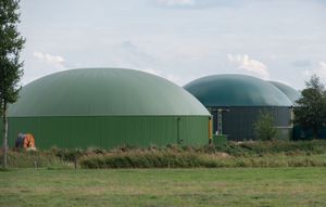 Fuel tank at an industrial site