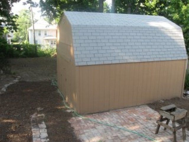Rear yard with shed of 3308 Webster St, DiBar Enterprises.