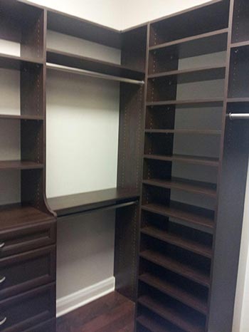 Dark Wood Closet System