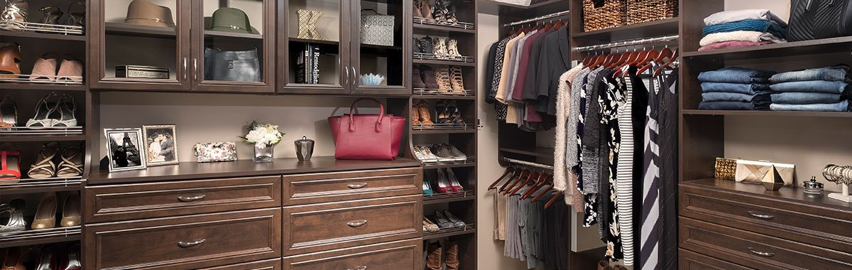 Dark Wood Custom Closet