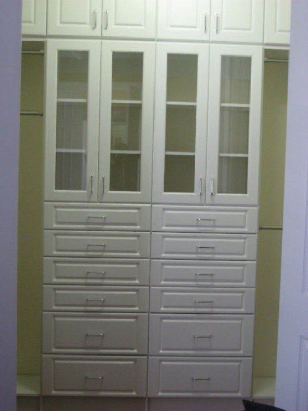 White Walk In Closet System