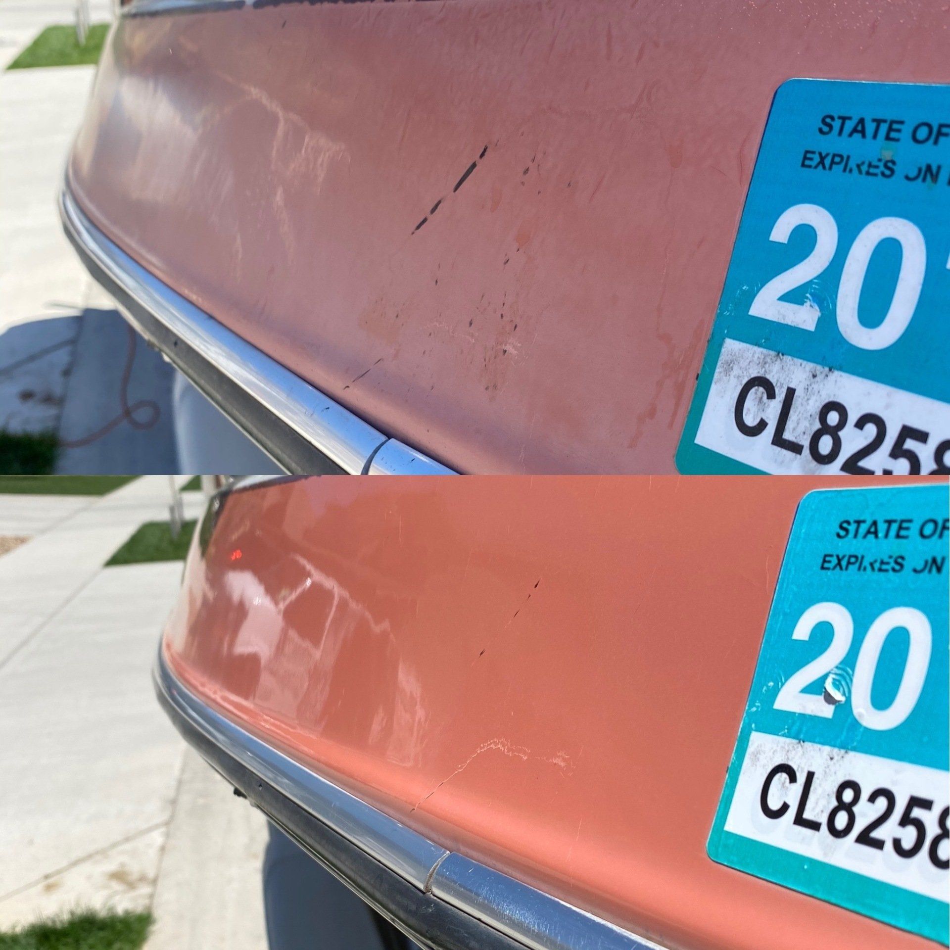 a close up of a license plate that says cl8258
