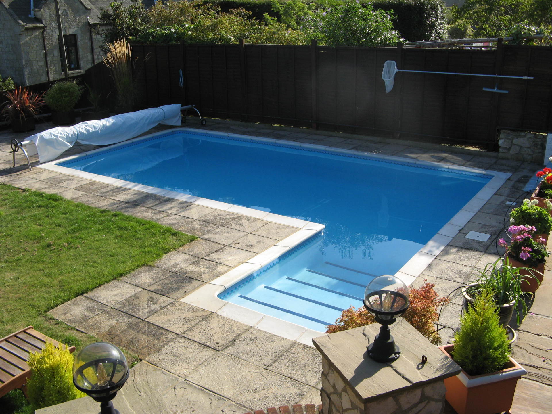 pool in backyard