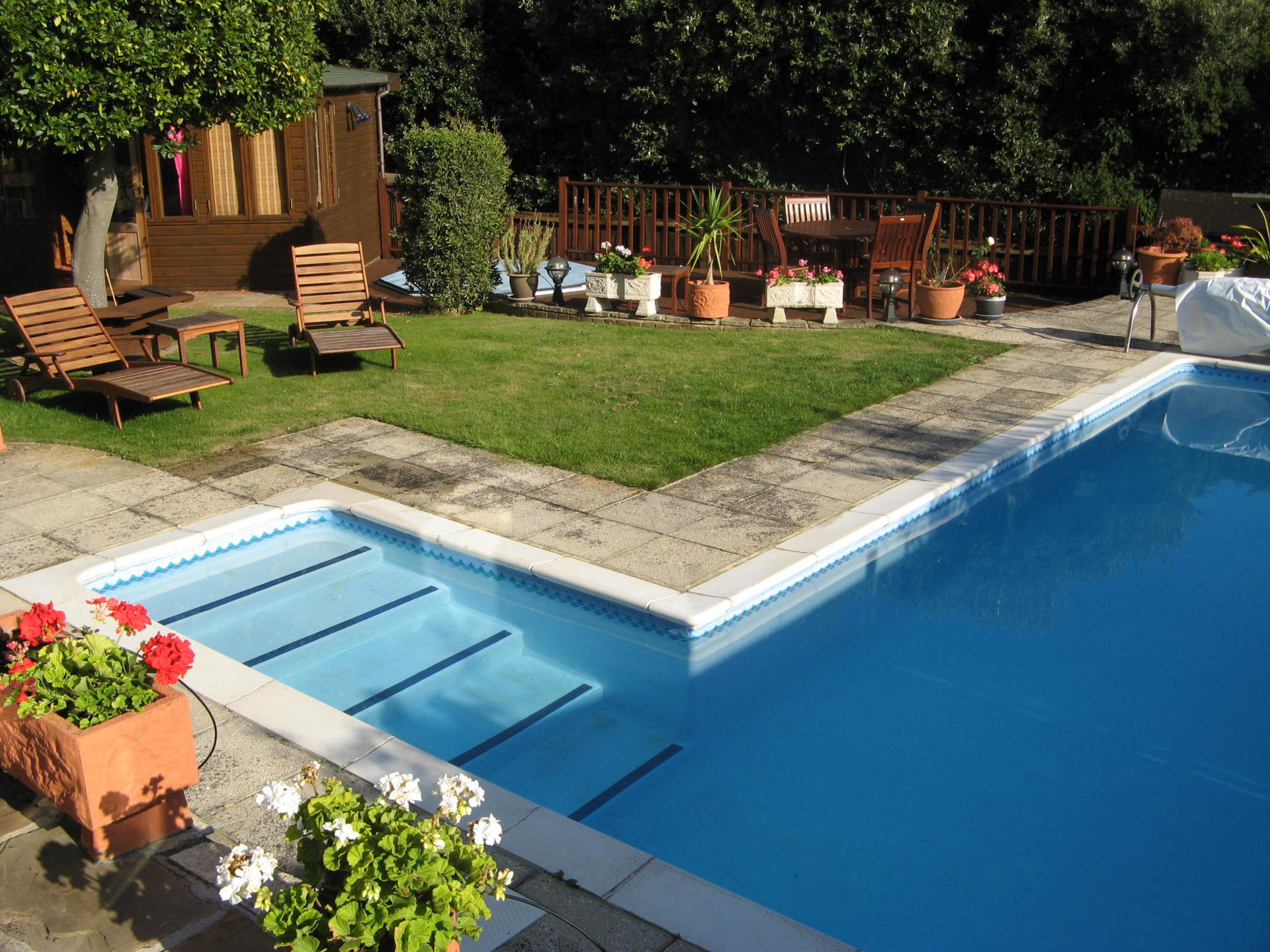 pool in backyard