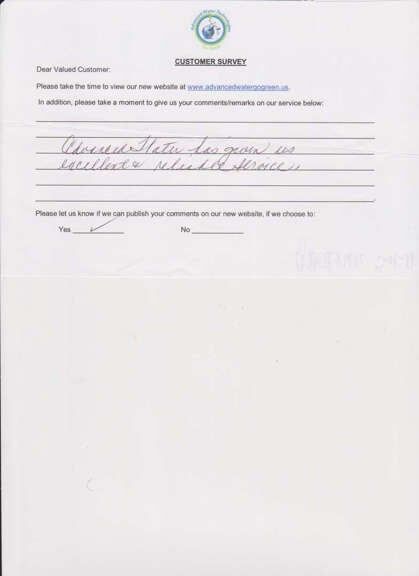 Customer Survey 15 - Industrial Water Technology in Okeechobee, FL