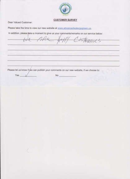 Customer Survey 19 - Industrial Water Technology in Okeechobee, FL