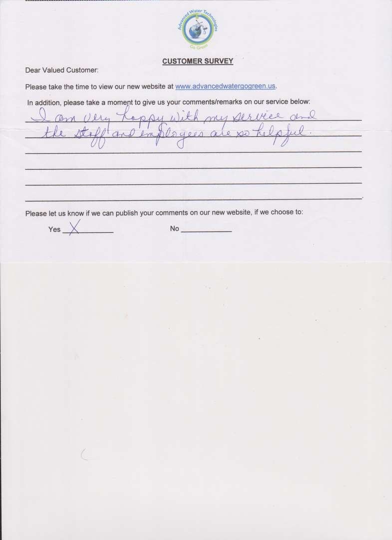 Customer Survey 21 - Industrial Water Technology in Okeechobee, FL